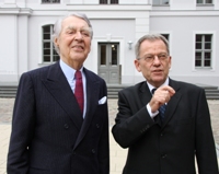Prof. Berthold Beitz und der ehemalige Rektor Prof. Rainer Westermann