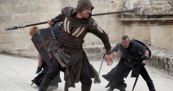 Aguilar (Fassbender) fights his way out on the rooftops