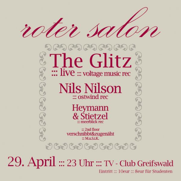 Der Rote Salon öffnet wieder: Diesen Freitag mit “The Glitz”