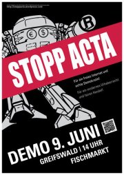 Proteste gegen ACTA am Samstag