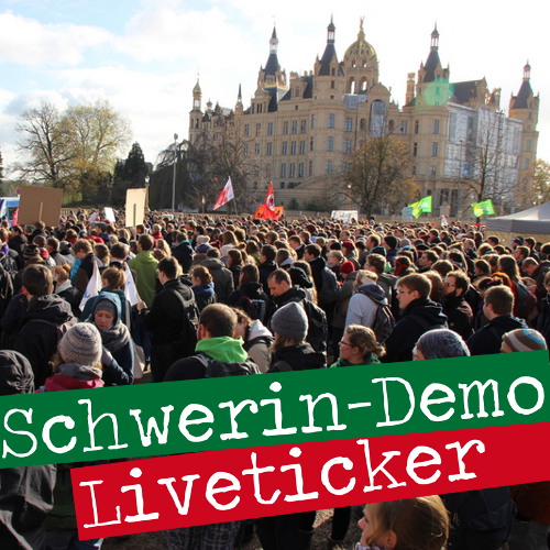 Liveticker von der Schwerin-Demo mit etwa 3.000 Teilnehmern